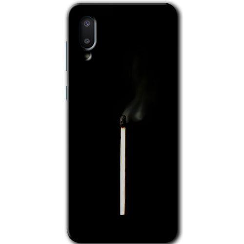 Samsung Galaxy A02 Kılıf Baskılı Kapak - Sönmüş Kibrit + 5D Tam Kaplayan Cam