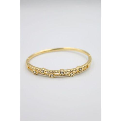 Taşlı Vip Bilezik - Altın