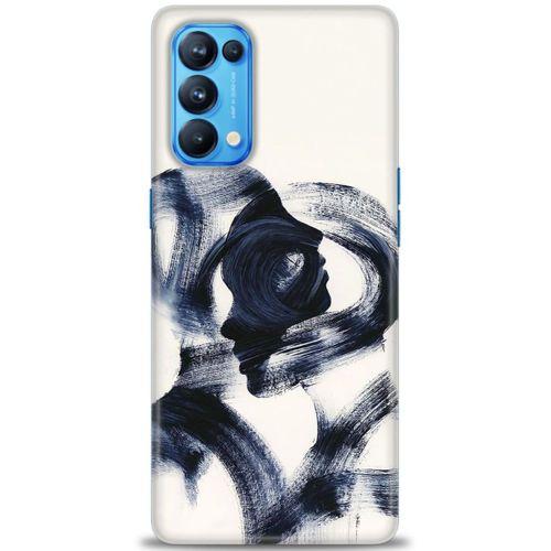 Oppo Reno 5 Pro Kılıf HD Baskılı Kılıf - Adam ve Kadın + Tam Ekran Koruyucu