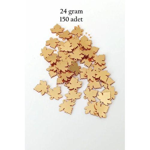 Oya Abiye Bileklik Kolye Pleksi Metalik Plastik Pul Altın Renk 24 gram 150 adet - BNC551