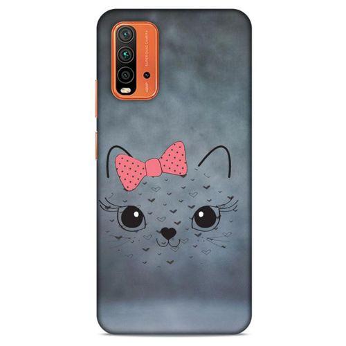 Lopard Xiaomi Redmi 9T Uyumlu Kılıf Kediler (13) Silikon Kap Papyonlu