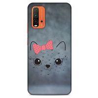 Lopard Xiaomi Redmi 9T Uyumlu Kılıf Kediler (13) Silikon Kap Papyonlu