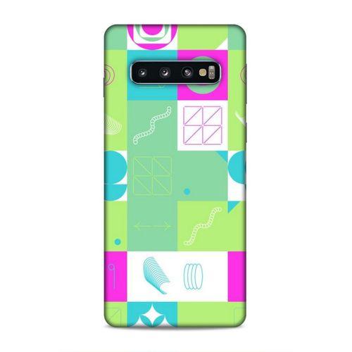 Samsung Galaxy S10 Uyumlu Kılıf Insomnia (30) Silicone Case Pembe Yeşil
