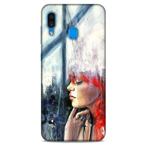 Samsung Galaxy A30 Kılıf Depresyon (14) Lansman Kılıf Mor Bordo