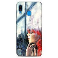 Samsung Galaxy A30 Kılıf Depresyon (14) Lansman Kılıf Mor Bordo