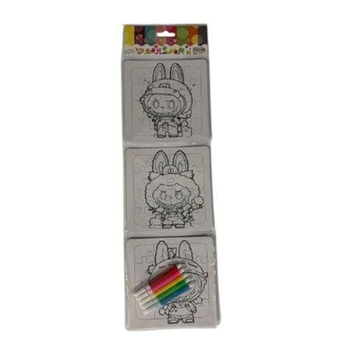 Colorino Puzzle Boyama Mini 13X13Cm 3Lü - 2 paket