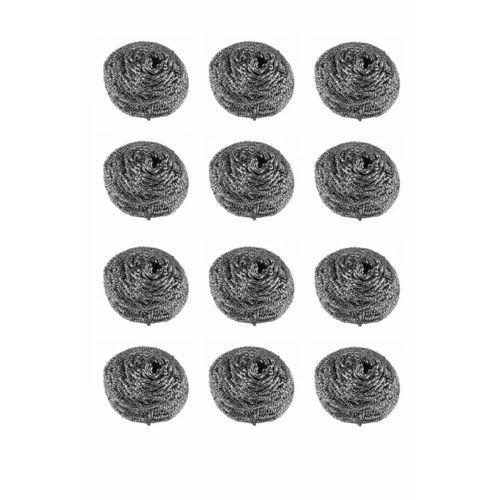 12 Adet Paslanmaz Bulaşık Teli Endüstriyel Boy 10 gr