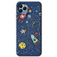 GM 22 Kılıf HD Desen Baskılı Arka Kapak - Kedi Galaksi + Kırılmaz Cam