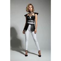 Siyah Kadın Etek Deri Tokalı Yüksek Bel Etek Panel Detayı - Brf1371