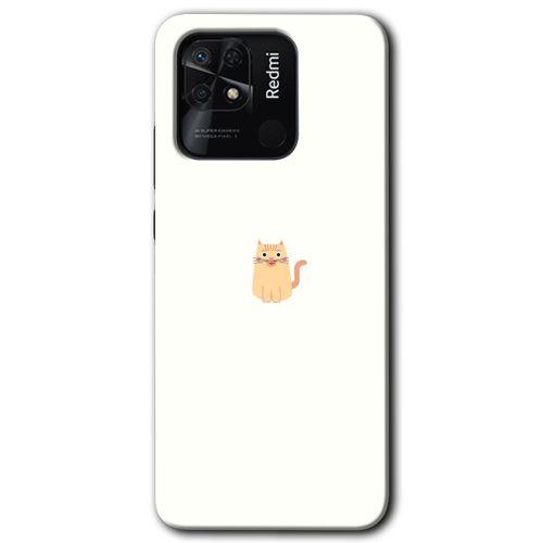 Redmi 10C Kılıf HD Desen Baskılı Arka Kapak - Cat Minimalism