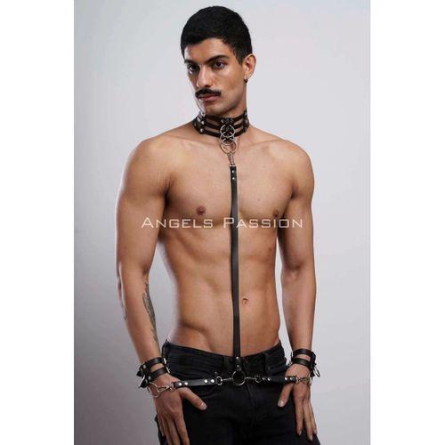 Fantazi Erkek Tasma Bileklik Takım, Choker - Bileklik Takım - APFTM56