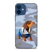 Apple iPhone 12 Mini Kılıf Köpek Kıyafetleri (50) Shockproof Kılıf Dakhund Puf Mont