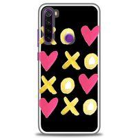 Xiaomi Redmi Note 8 Kılıf HD Baskılı Kılıf - XOXOXO + Tam Ekran Koruyucu
