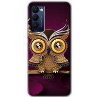 Tecno Camon 18T Kılıf HD Desen Baskılı Arka Kapak - Owl Bird Branch