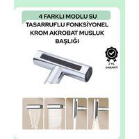 Çok Fonksiyonlu Musluk Başlığı | 4 Su Modu | Geniş Uyumlu Adaptör Seti | Mutfak Ve Banyo Uyumlu
