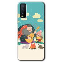 Vivo Y20s Kılıf HD Desen Baskılı Arka Kapak - Kış Pikniği