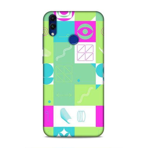 Huawei Honor 8C Uyumlu Kılıf Insomnia (30) Silicone Case Pembe Yeşil