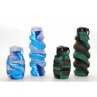 El Bombası Tasarımı Katlanabilir Portatif Silikon Su Şişesi 500 Ml Alk3139