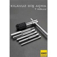 6'lı Diş Açma Kılavuz Seti – T-Kollu, Endüstriyel Çelik, M6-M12 Arası Dişli Matkap Ucu