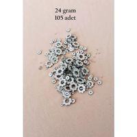 Oya Abiye Bileklik Kolye Pleksi Metalik Plastik Pul Gümüş Renk 24 gram 105 adet - BNC561