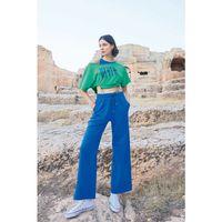 Kısa Kollu "never Give Up" 3'lü Crop Eşofman Takımı