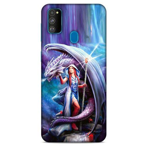 Samsung Galaxy M30s Kılıf Dragons (31) TPU Kılıf Ejderha ve Sahibe