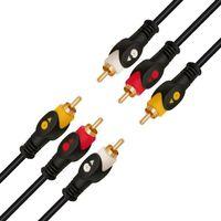 Powermaster 1.5 Metre 3RCA-3RCA Kablo