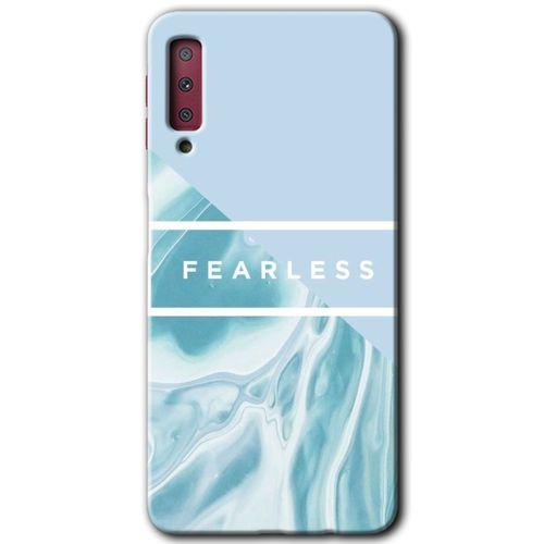 Galaxy A7 2018 Kılıf HD Desen Baskılı Arka Kapak - Fearless + Kırılmaz Cam