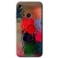 Honor 8A Kılıf HD Desen Baskılı Arka Kapak + Temperli Cam - Wet Bubbles