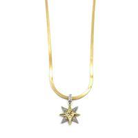 Kuzey Yıldızı İtalyan Zincir Kolye - Altın