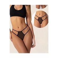 Fantazi Siyah Seksi Tül Kadın String - Fantezi Tanga