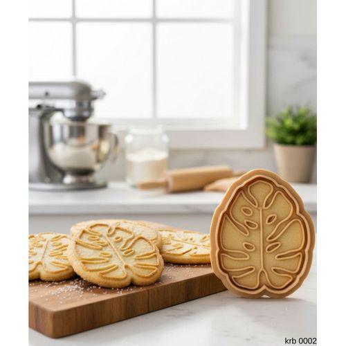 Monstera Yaprak Sekillendirici Kalip Kurabiye Hamur Kesici Oyun ve Seker Hamuru Seti