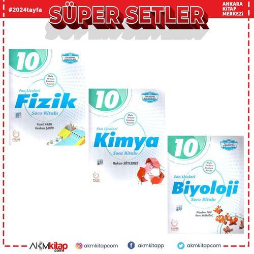 Palme 10.Sınıf Fen Lisesi Fizik Kimya ve Biyoloji Soru Bankası Seti 3 Kitap