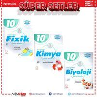 Palme 10.Sınıf Fen Lisesi Fizik Kimya ve Biyoloji Soru Bankası Seti 3 Kitap