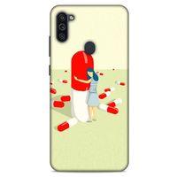 Samsung Galaxy M11 Kılıf Depresyon (19) Kılıfları Kahve Turuncu