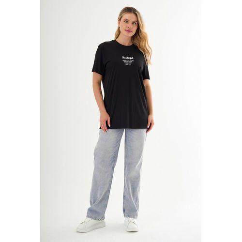 ALEXANDERGARDI Önü Baskılı Bisiklet Yaka T-shirt