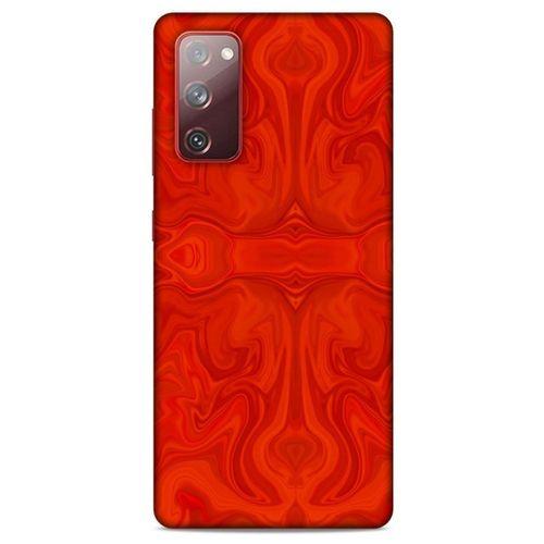 Mermer Desenli (39) Tema Liquid Crystal Kılıf Falu Kırmızı Samsung Galaxy S20 Fe Kılıf