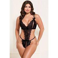 Kadın Büyük Beden Fantezi Gecelik Siyah Dantelli Babydoll
