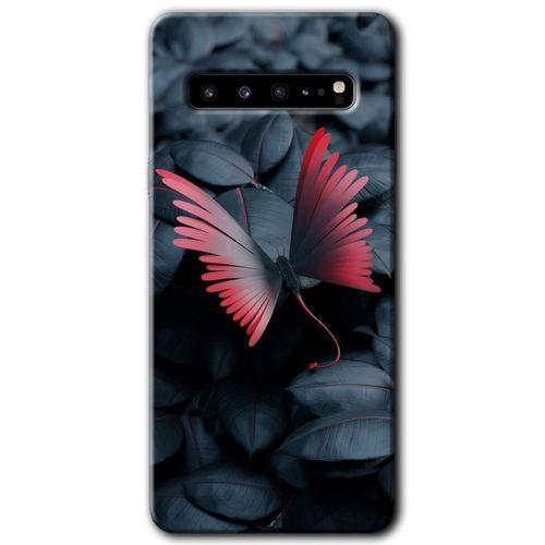 Samsung Galaxy S10 Plus HD Baskılı Kılıf + 9D Tam Ekran Koruyucu - Dark Butterfly