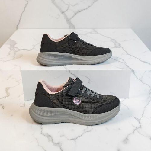 Black Sea 621 Füme Cırtlı Bağacaklı Fuspetli Bayan Spor Ayakkabı