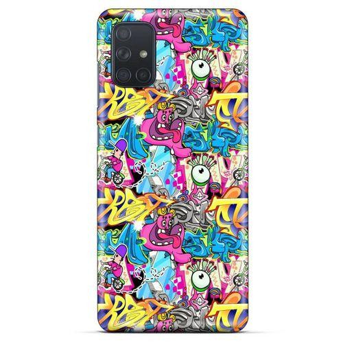 Graffitix (7) Desenli Silikon Kapak Samsung Galaxy M51 Kılıf