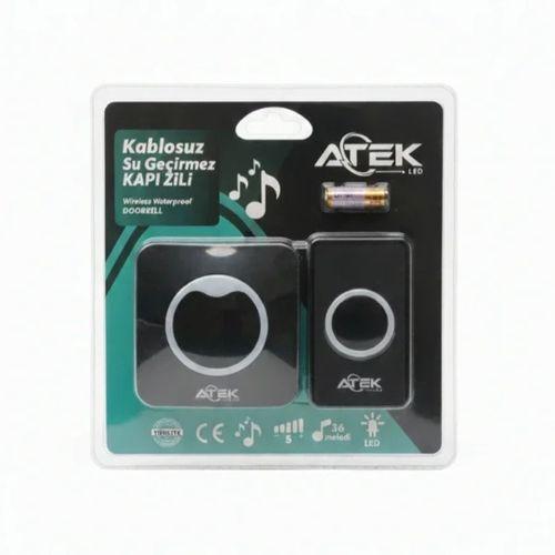 Siyah Kablosuz Su Geçirmez Kapı Zili