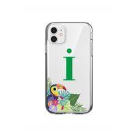 Yeşil Papağan İ Harfli iPhone 11 Şeffaf Kılıf