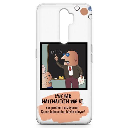 Oppo A9 2020 Kılıf Caps Matematik Arka Kapak Koruma Desenli Full Koruyucu