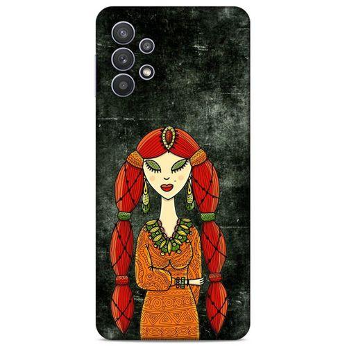 Lopard Samsung Galaxy A32 Uyumlu Kılıf Sürreal Yüzler ♀ (36) Glitter Kılıf Desenli