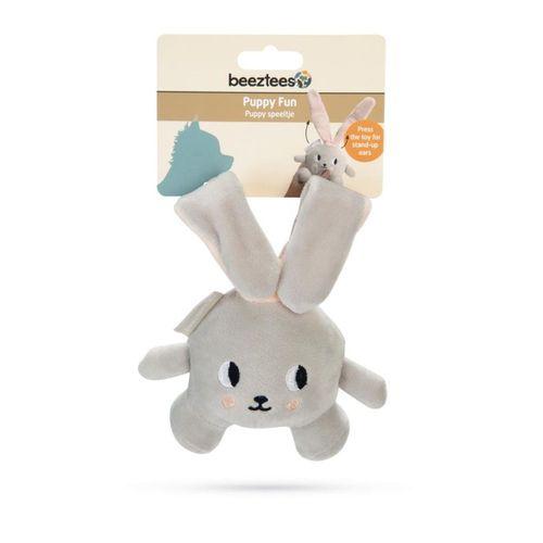 Beeztees Yavru Köpek Oyuncağı, Tavşan, Peluş, Gri, 15x9x4cm