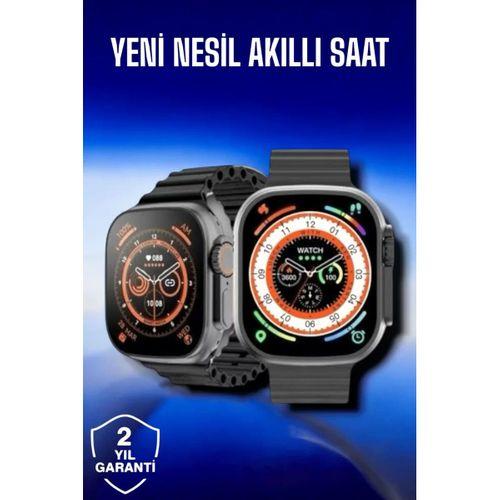 45 Mm Gri Kasa Ultra Akıllı Saat Sesli Görüşme, Sağlık Takibi, Suya Dayanıklı