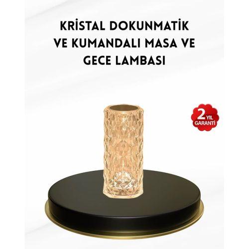 Kristal Tasarımlı Rgb Led Gece Lambası – Kumandalı, Renk Değiştiren Dekoratif Işık