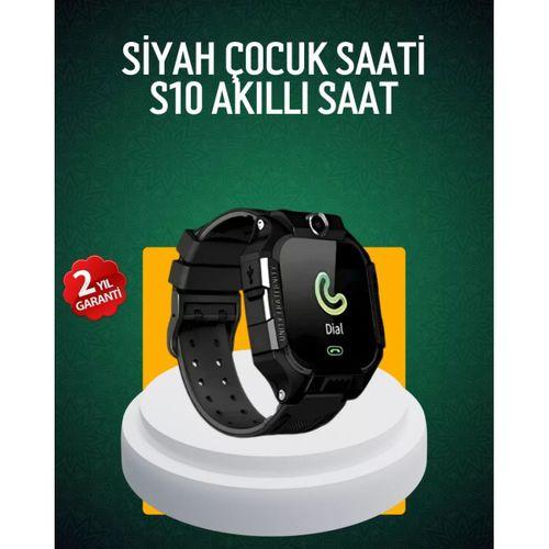 S10 Siyah Çocuk Takip Saati Güvenli Alan Uyarısı Ve Sesli Mesaj