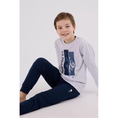 U.s. Polo Assn  Uzun Kol Pijama Takım Us2206-4 Karmelanj